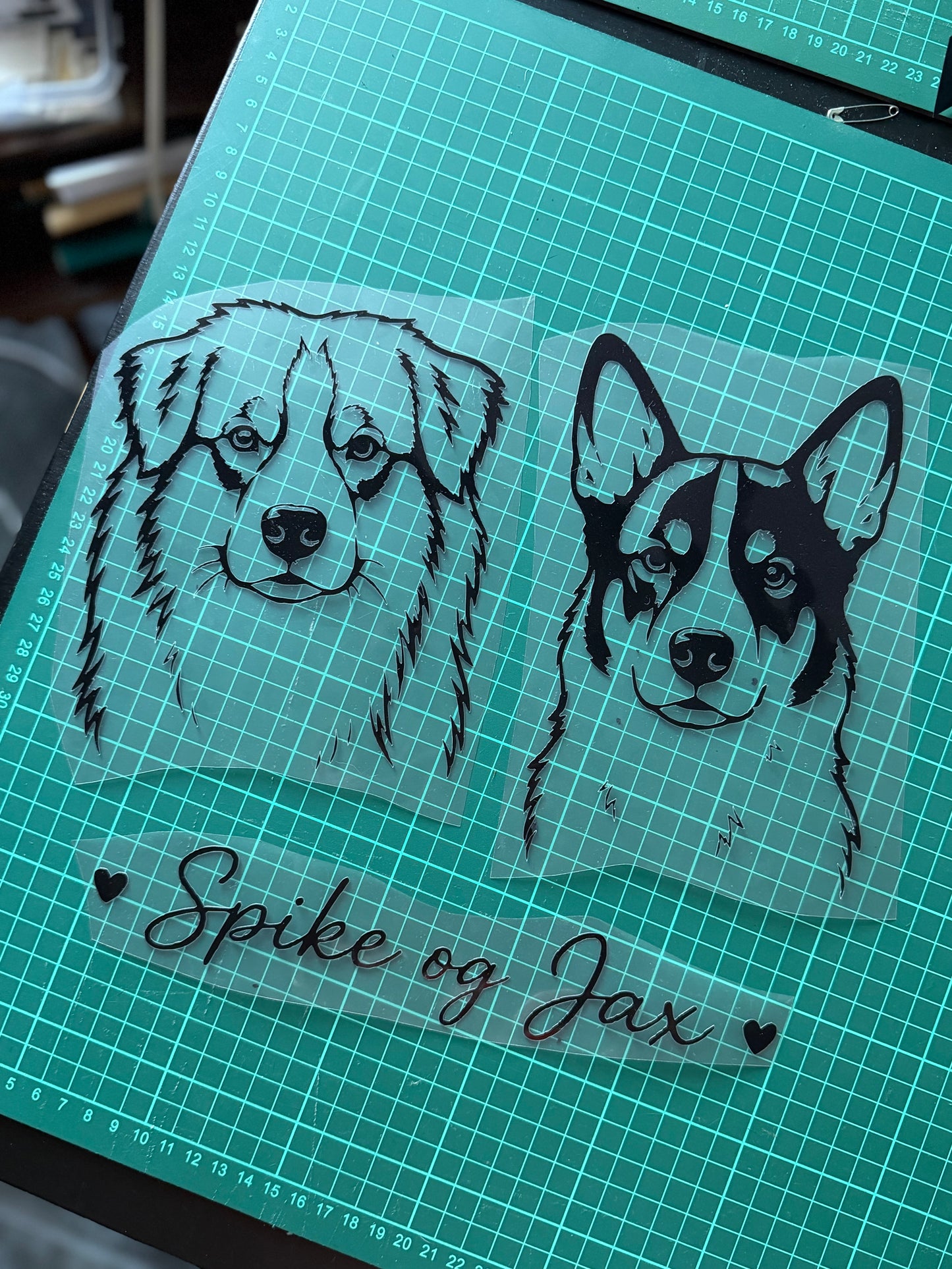Trykk til tekstil - egen hund (sort)