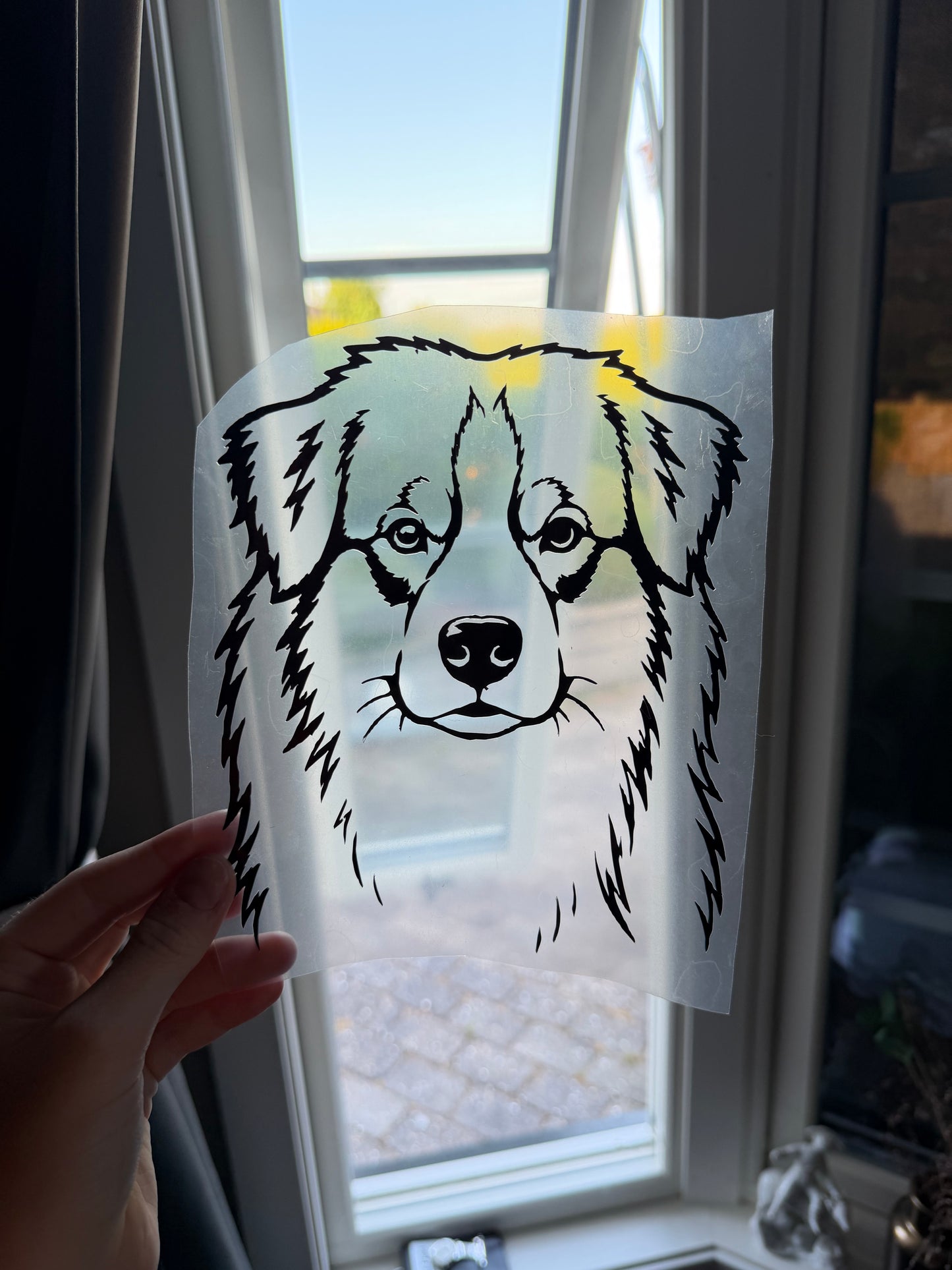 Trykk til tekstil - egen hund (sort)